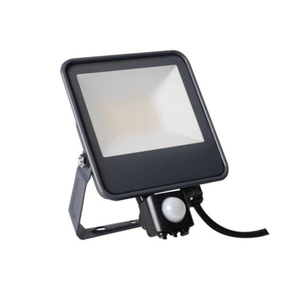 LED reflektor , 10 Watt , mozgásérzékelővel , természetes fehér , 5 év garancia , IP44 , fekete