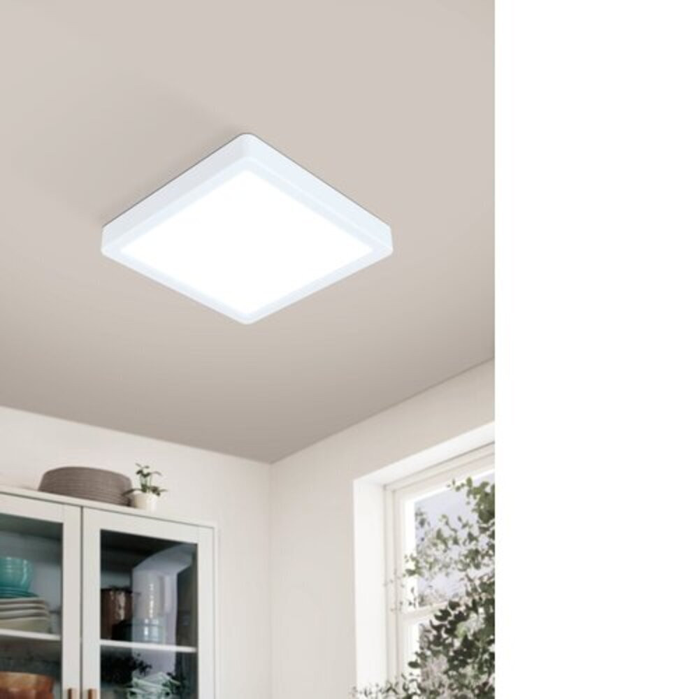 LED panel , falon kívüli , 16.5W , CCT , dimmelhető , 21 x 21 cm , négyzet , fehér , IP44 , EGLO Connect.Z , Zigbee , FUEVA-Z , 900104
