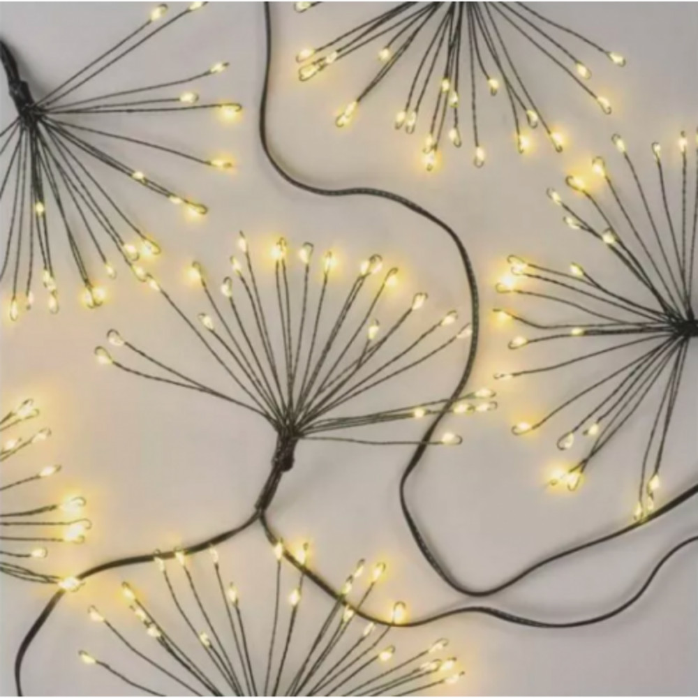 LED fényfüzér – fürtök, nano, 5,2 m, beltéri, meleg fehér, időzítő, IP20, EMOS, D3AW10