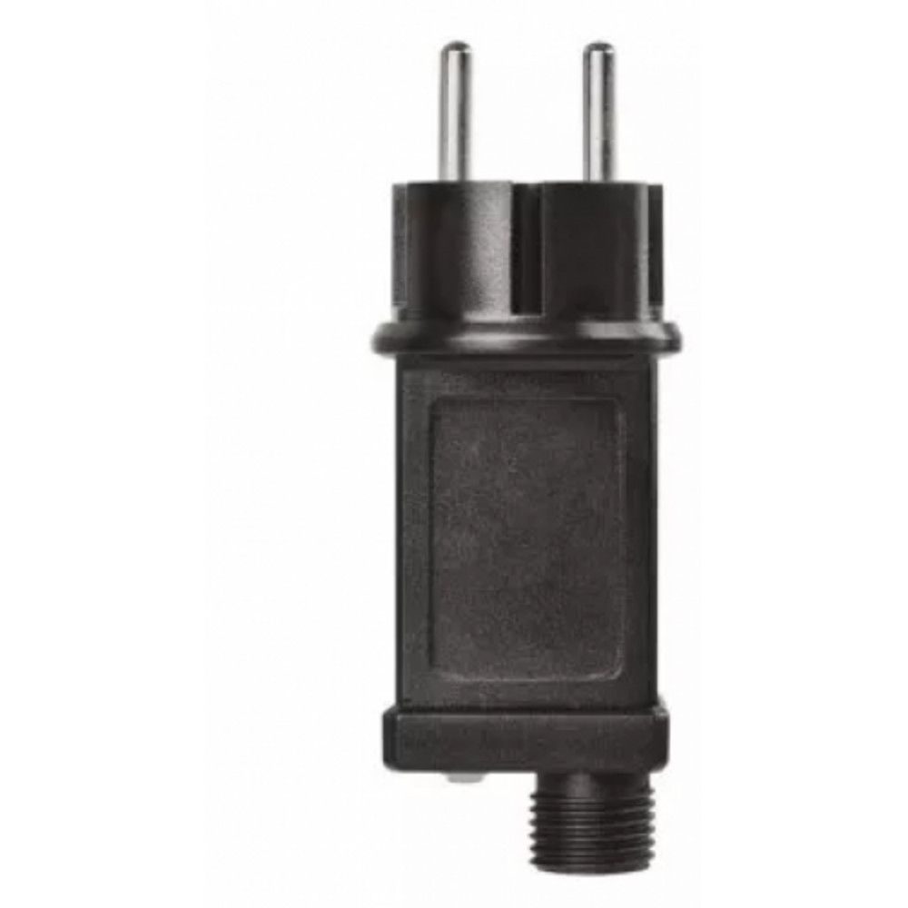 Adapter , sorolható LED fényfüzérhez , időzíthető , fekete , IP44