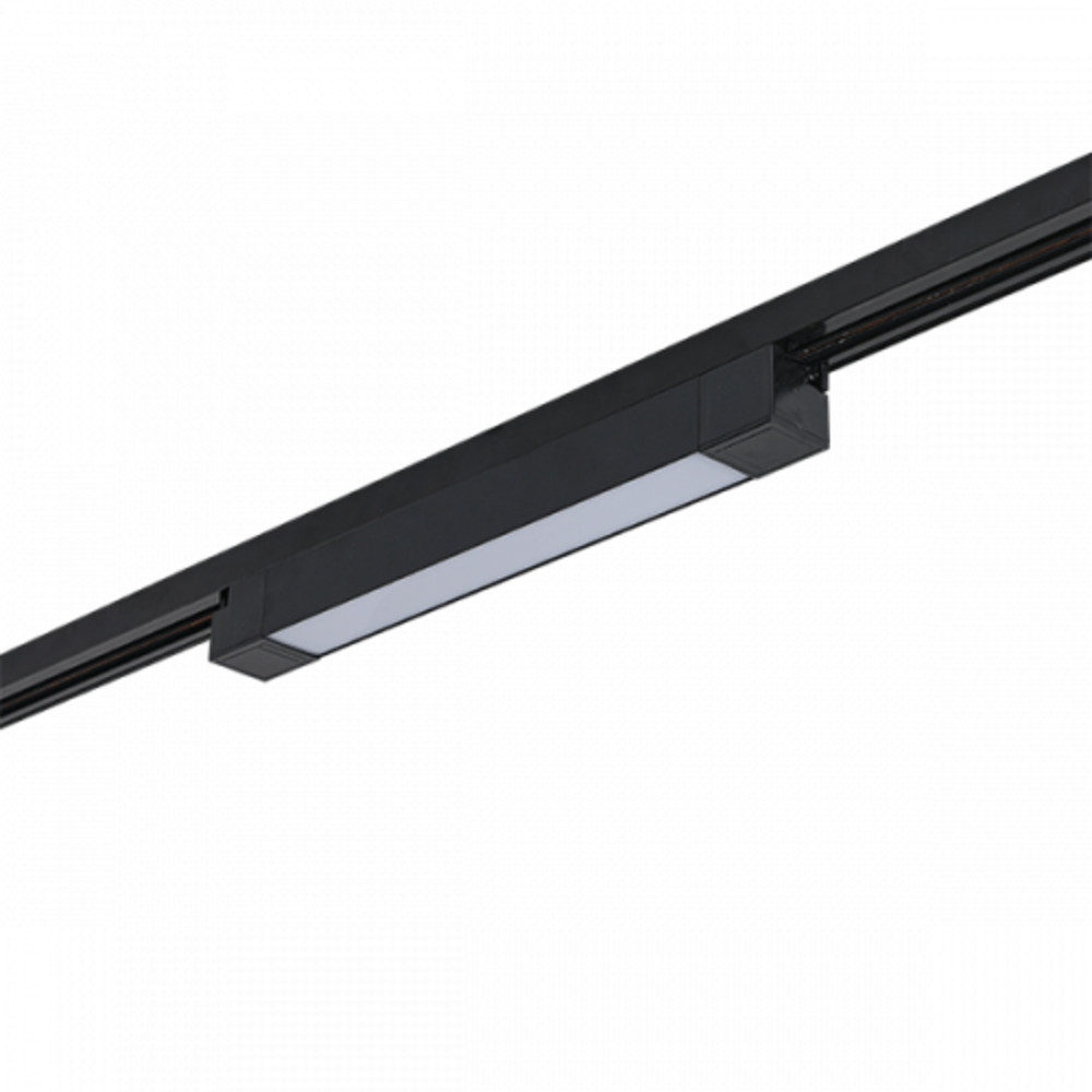 Sínes LED lámpa , track light , lineáris , 1 fázisú , 2 pólusú , 20 Watt , 34 cm , meleg fehér , fekete , Elmark