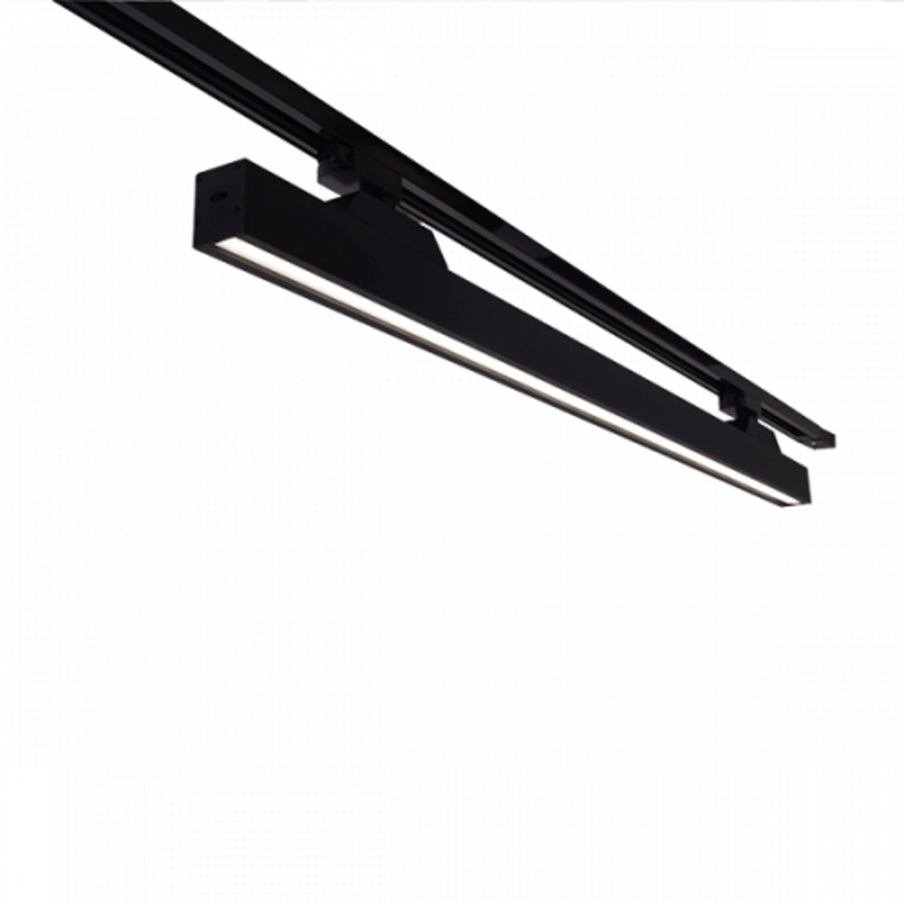 Sínes LED lámpa , track light , lineáris , 1 fázisú , 2 pólusú , 24 Watt , 56 cm , CCT , fekete , Elmark , K30