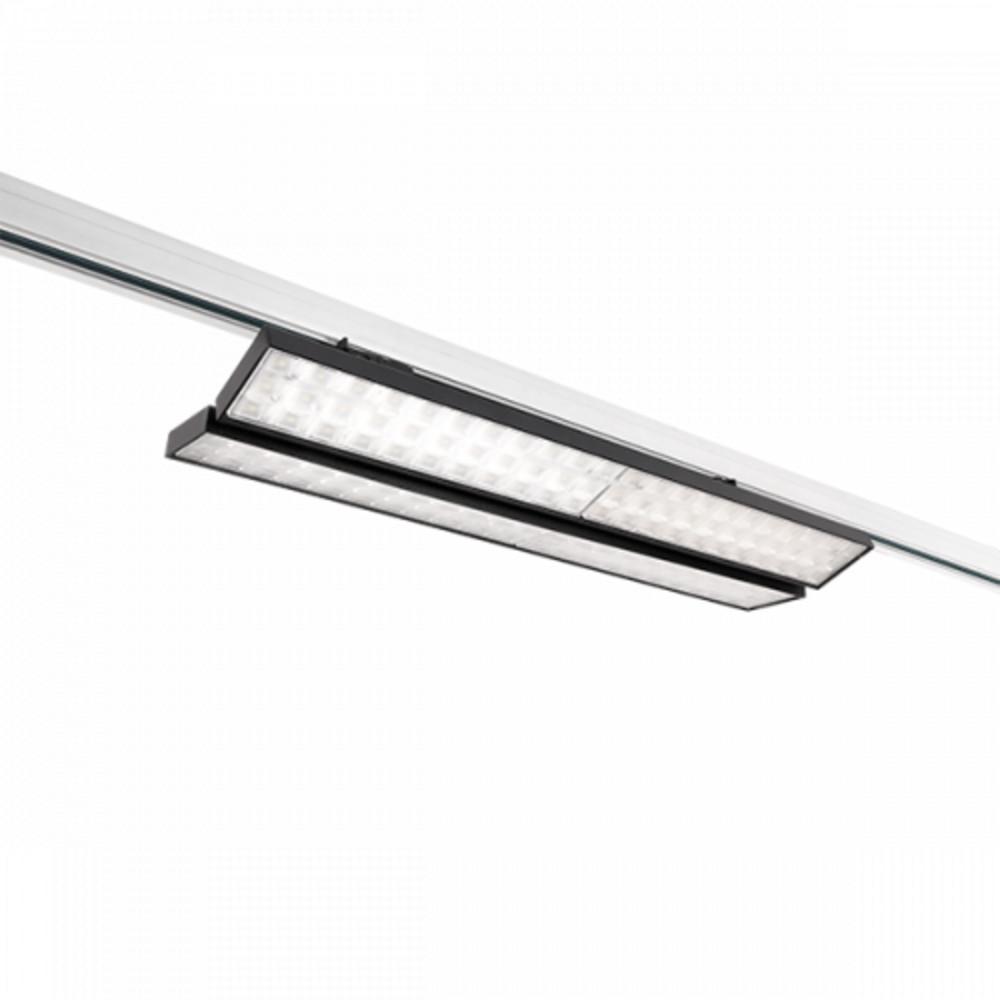 Sínes LED lámpa , track light , billenthető , 3 fázisú , 4 pólusú , 50 Watt , 58 cm , meleg fehér , fekete , Elmark , TL2067