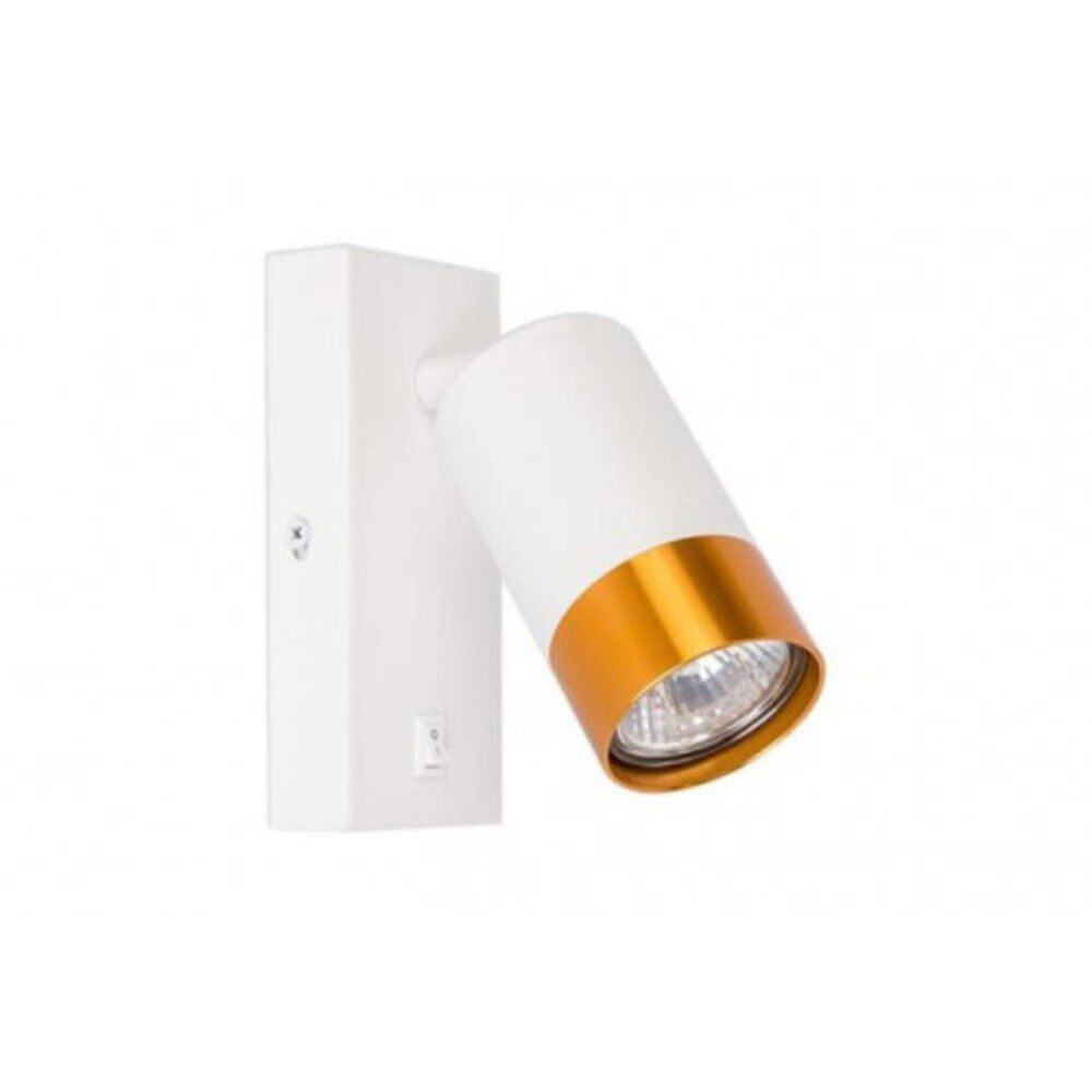 LED lámpa , oldalfali , GU10 foglalattal , arany, fehér , KLEMENS