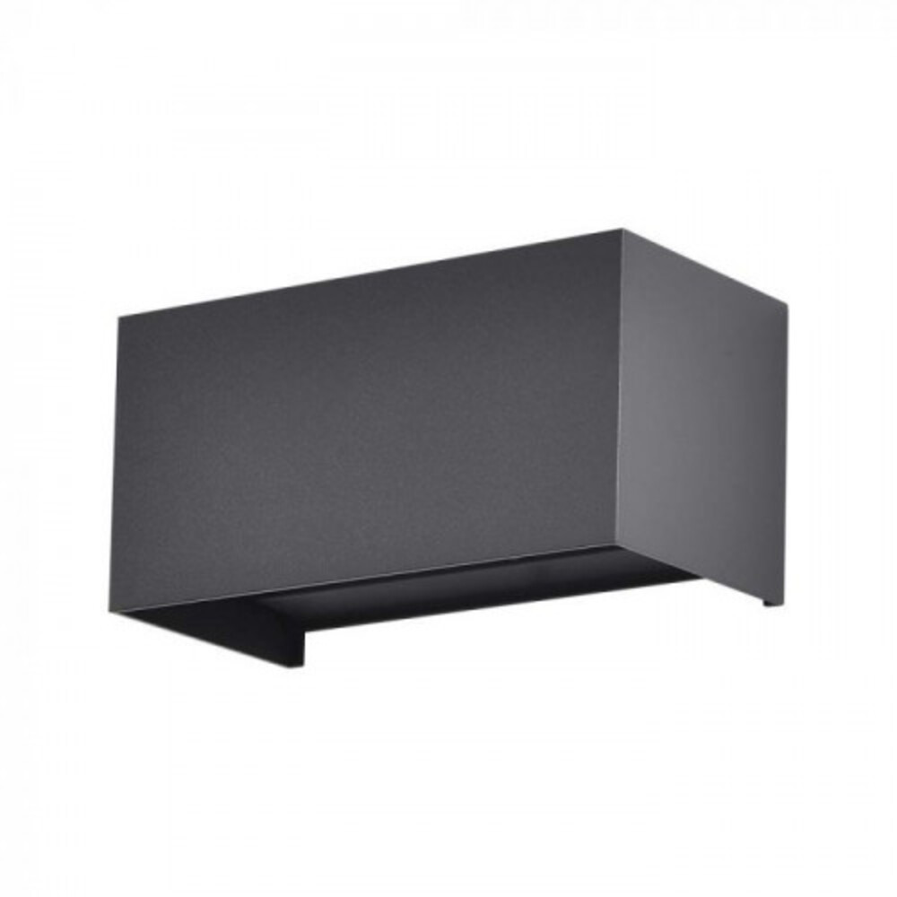 LED lámpatest , oldalfali , 24W , természetes fehér , téglalap , fekete , kültéri , IP65