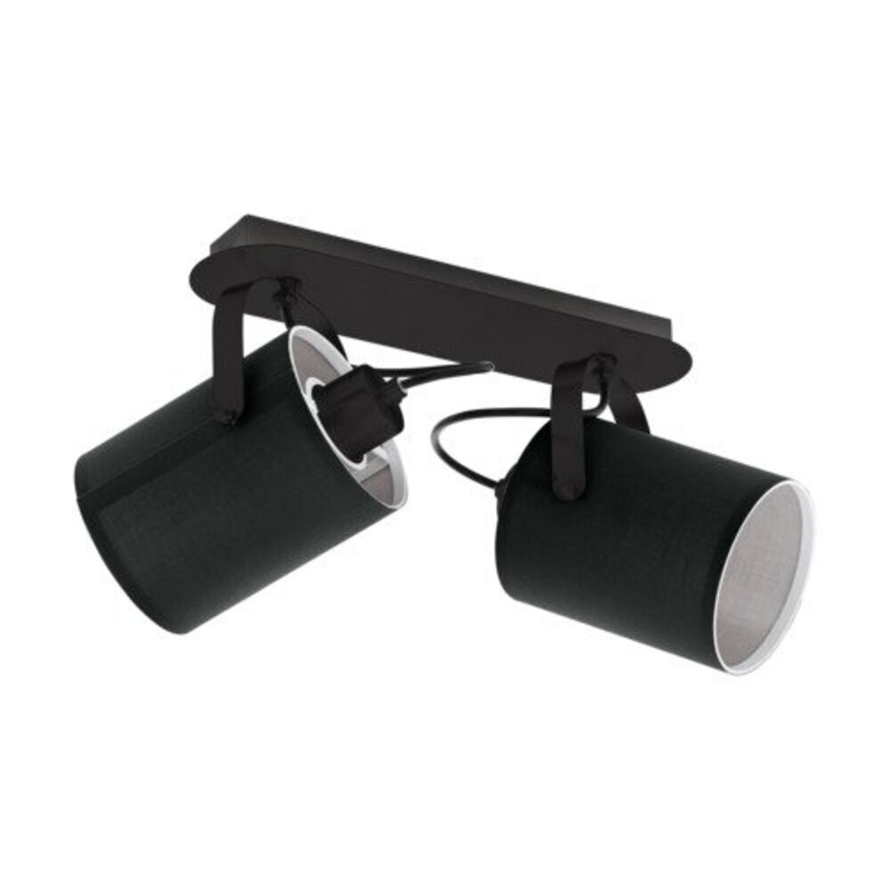LED lámpatest , spot , 2 x E27 foglalat , billenthető , fekete , EGLO , VILLABATE , 33646