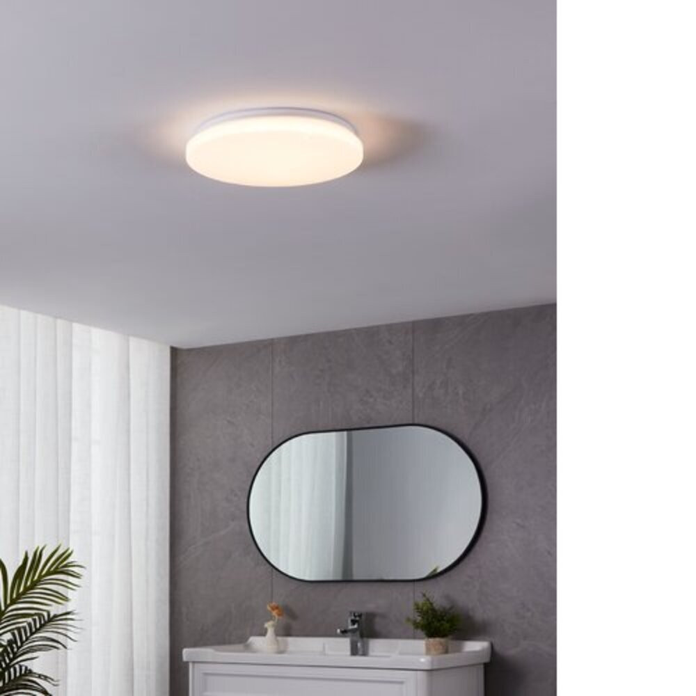 LED lámpatest , mennyezeti/fali , kerek , kristály hatású , 18W , meleg fehér , IP44 , EGLO , FRANIA-S , 900619