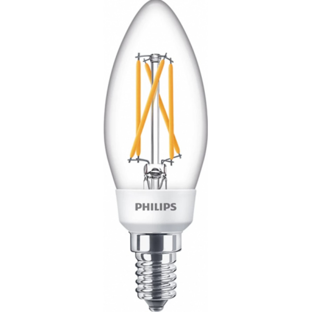 LED lámpa , égő , izzószálas hatás , filament , gyertya , E14 foglalat , 5 Watt , kapcsolóval dimmelhető , Philips , SceneSwitch