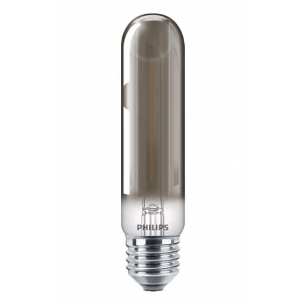 LED lámpa , égő , izzószálas hatás , filament , E27 , T32, 2.3 Watt , meleg fehér , szürke , Philips , Classic smoky