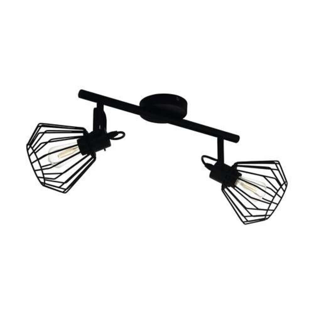 LED lámpatest , fali , spot , 2x40W E27 , fekete , EGLO , TABILLANO , 98763