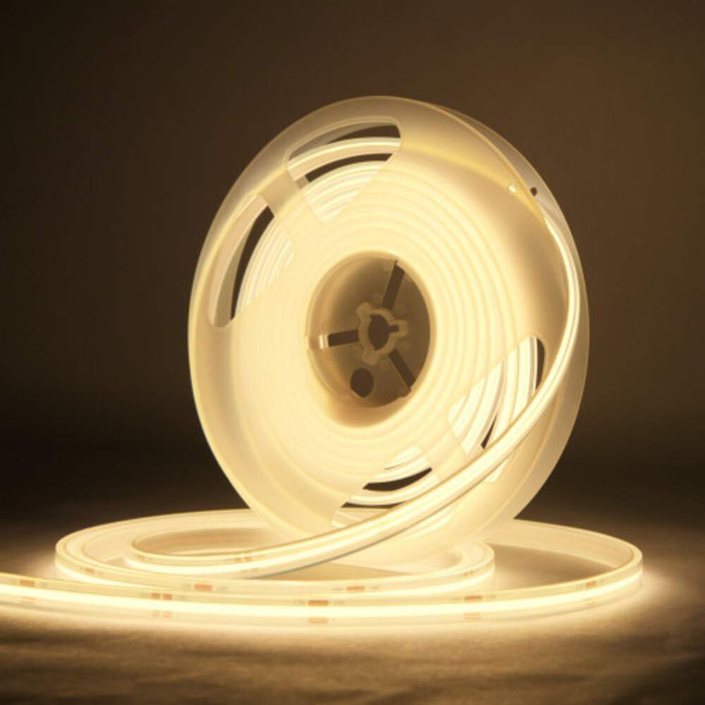 LED szalag , kültéri , 12 Volt DC , COB , 480 LED/m , DOTLESS , 11 W/m , meleg fehér , IP67