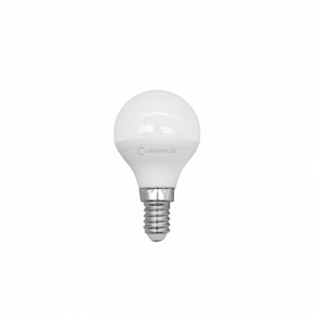 LED lámpa , égő , kisgömb , E14 foglalat , 6W , természetes fehér , COSMOLED