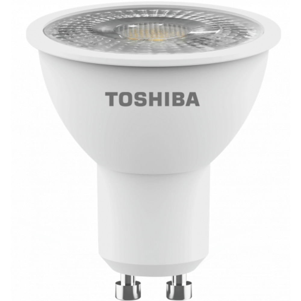LED lámpa , égő , szpot , GU10 foglalat , 7 Watt , 36° , meleg fehér , dimmelhető , TOSHIBA , 5 év garancia