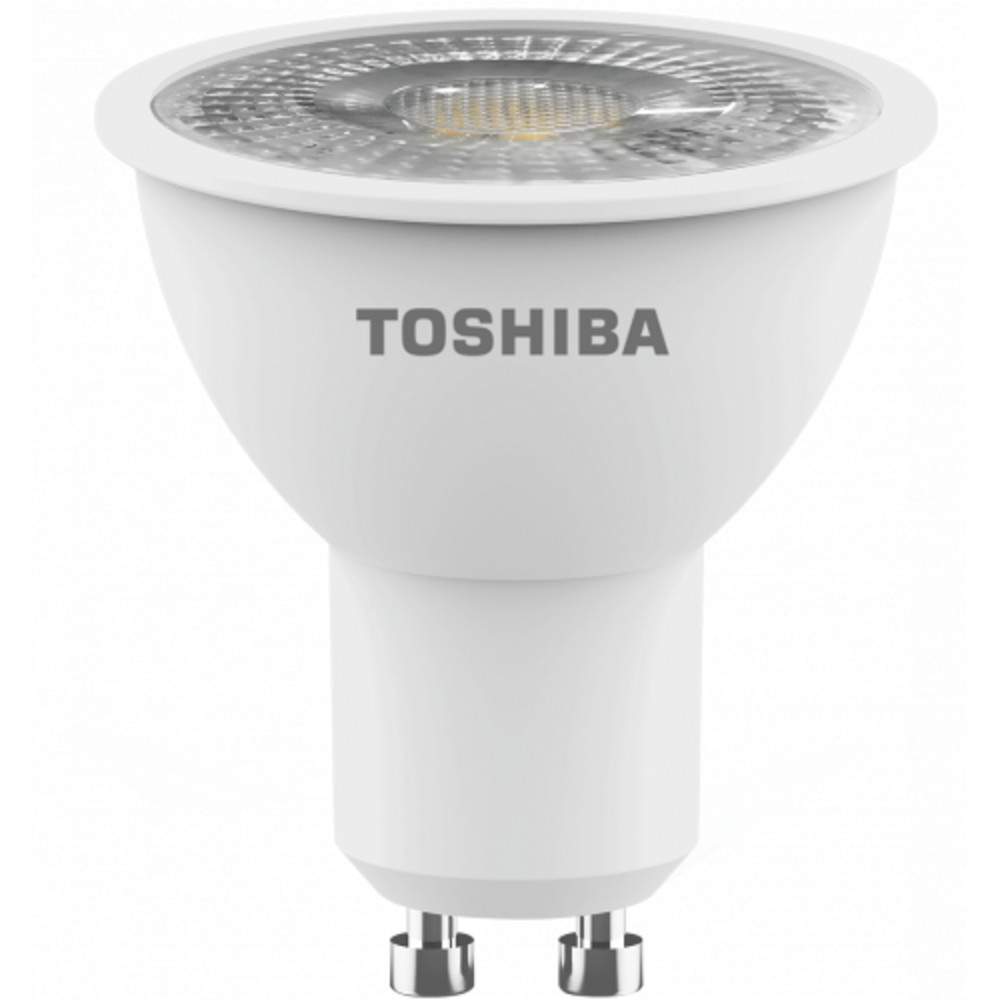 LED lámpa , égő , szpot , GU10 foglalat , 7 Watt , 36° , hideg fehér , dimmelhető , TOSHIBA , 5 év garancia