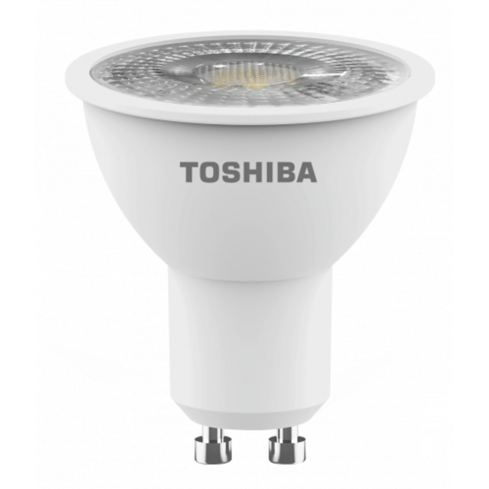 LED lámpa , égő , szpot , GU10 foglalat , 5.5 Watt , 38° , hideg fehér , TOSHIBA , 5 év garancia