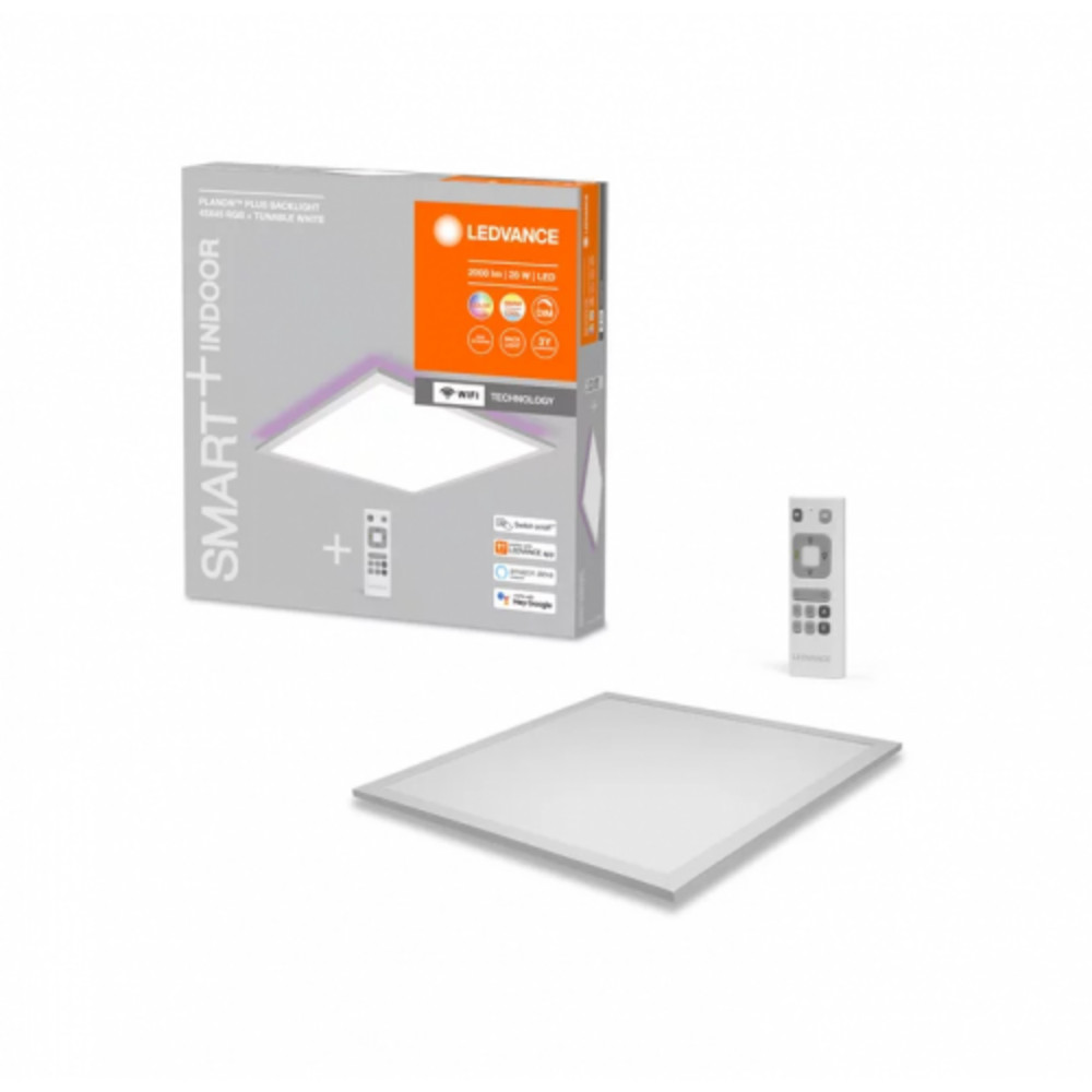 LED panel , backlight effect , 45 x 45 cm , 28W , RGB , CCT , dimmelhető , fehér , távirányítóval , LEDVANCE Smart+ WIFI , PLANON Plus