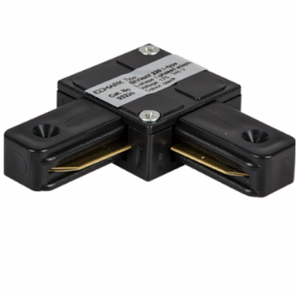 Track light sín adapter , 3 fázisú , 4 pólusú , L típus , fekete , Elmark