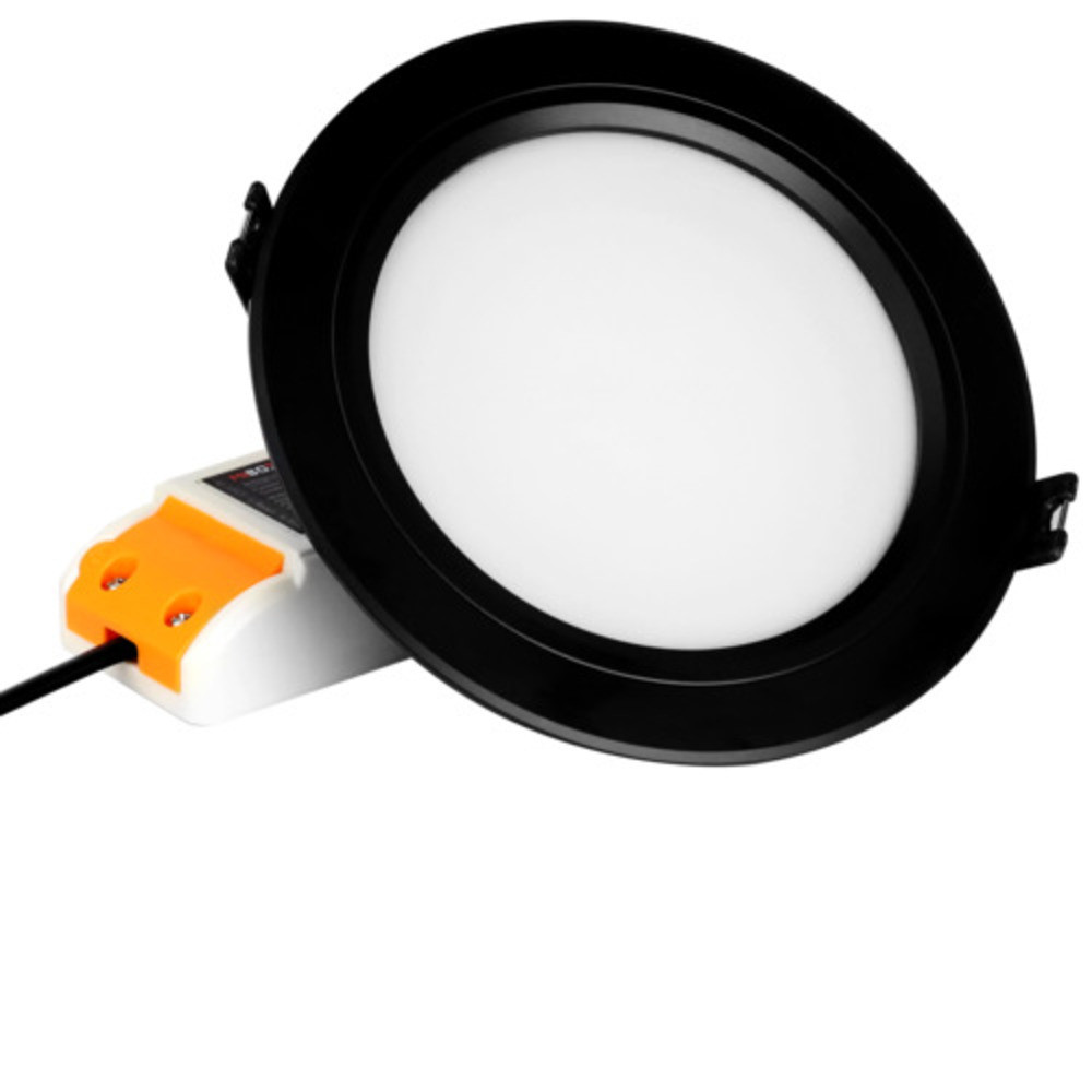 RGB-CCT LED panel , 9W , süllyesztett , kerek , fekete , dimmelhető , színes , állítható fehér színárnyalat , SMART , Miboxer (Mi-Light) , FUT061-B