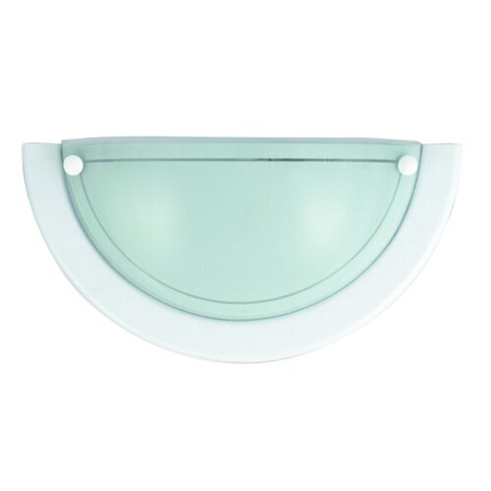 LED lámpa , fali , E27 , üveg , fehér , 31 cm , 5 év garancia , félkör , Rábalux , UFO