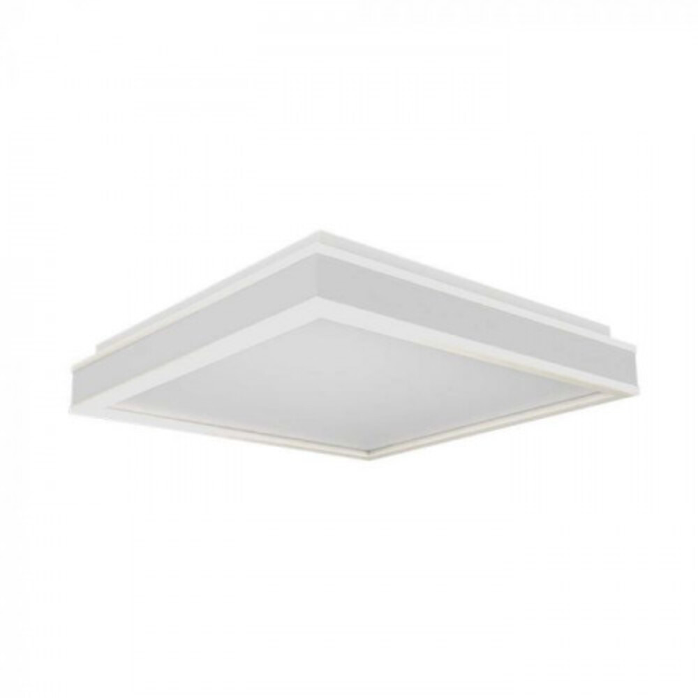 LED lámpatest , négyzet , mennyezeti , 35 cm , 18W , természetes fehér , alumínium, fehér