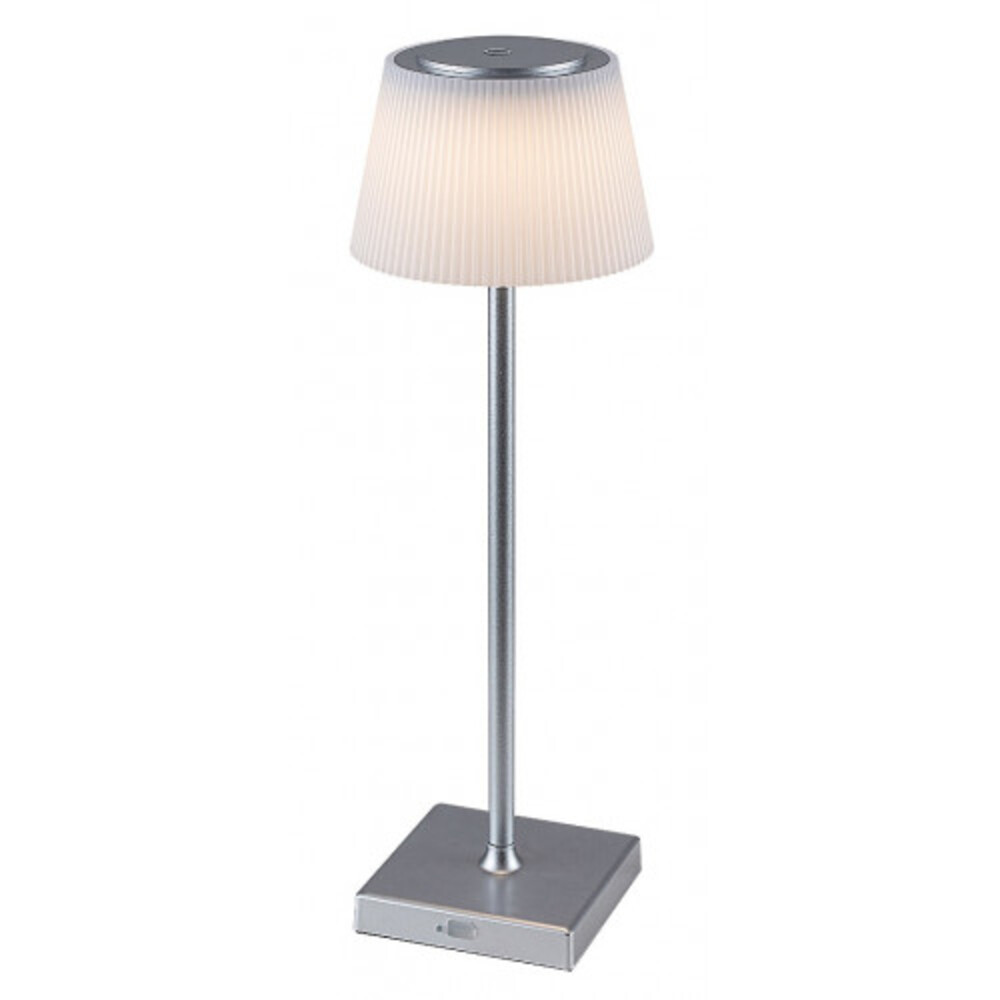 LED lámpatest , asztali , 4 Watt , USB , érintős , dimmelhető, CCT , IP44 , ezüst , Rábalux , Taena , 76013