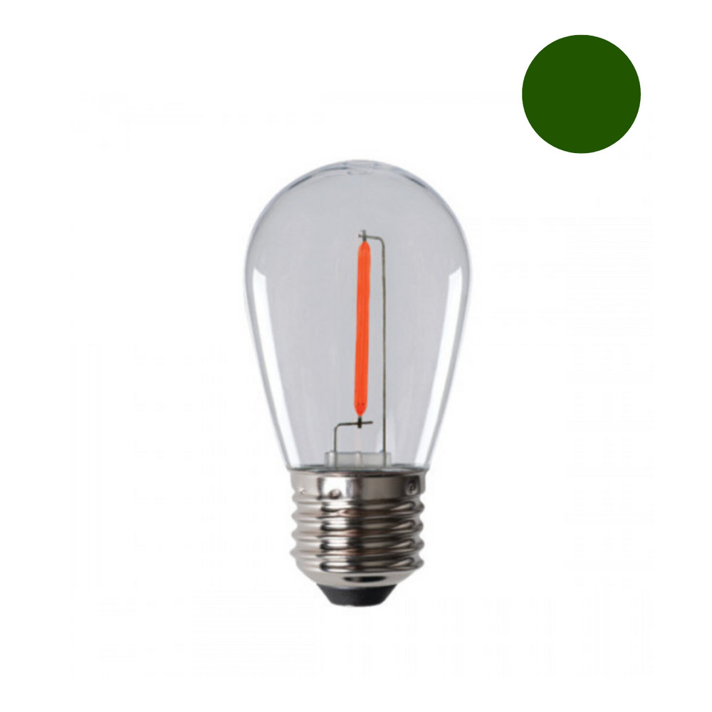 LED lámpa , égő , izzószálas hatás , filament , E27 , 0.9 Watt , 50 lm/w , zöld , KANLUX