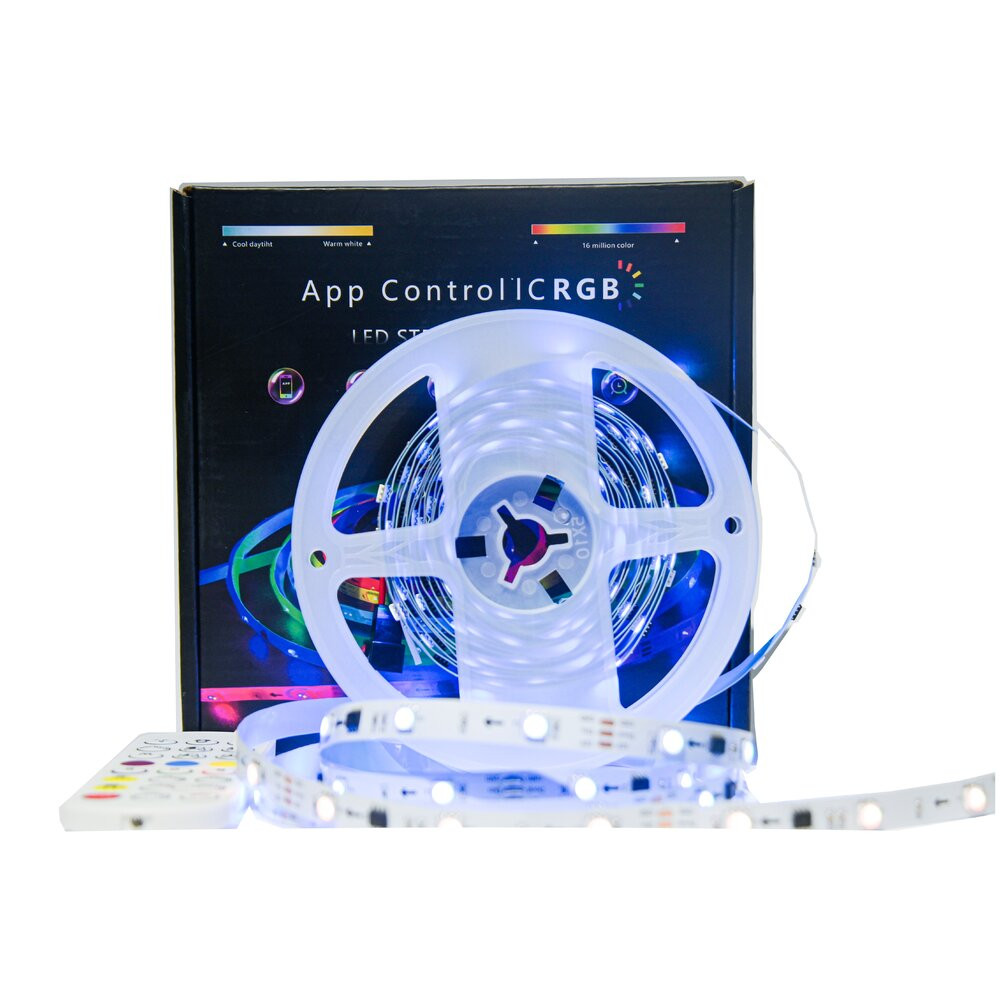 Digitális LED szalag szett (vezérlő+tápegység+távirányító) , 5 m , RGB + IC (digitális) , CCT , dimmelhető , WIFI , TUYA , LEDISSIMO AMBIENT LIGHT