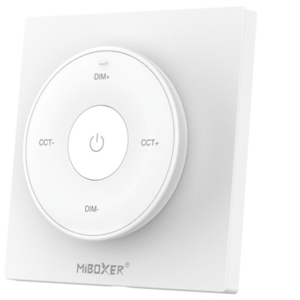 Vezeték nélküli , elemes , fali , érintős , dimmer , tavirányító , mágneses , 2.4GHz , rádiófrekvenciás , CCT , fehér , Miboxer (Mi-Light) , K2