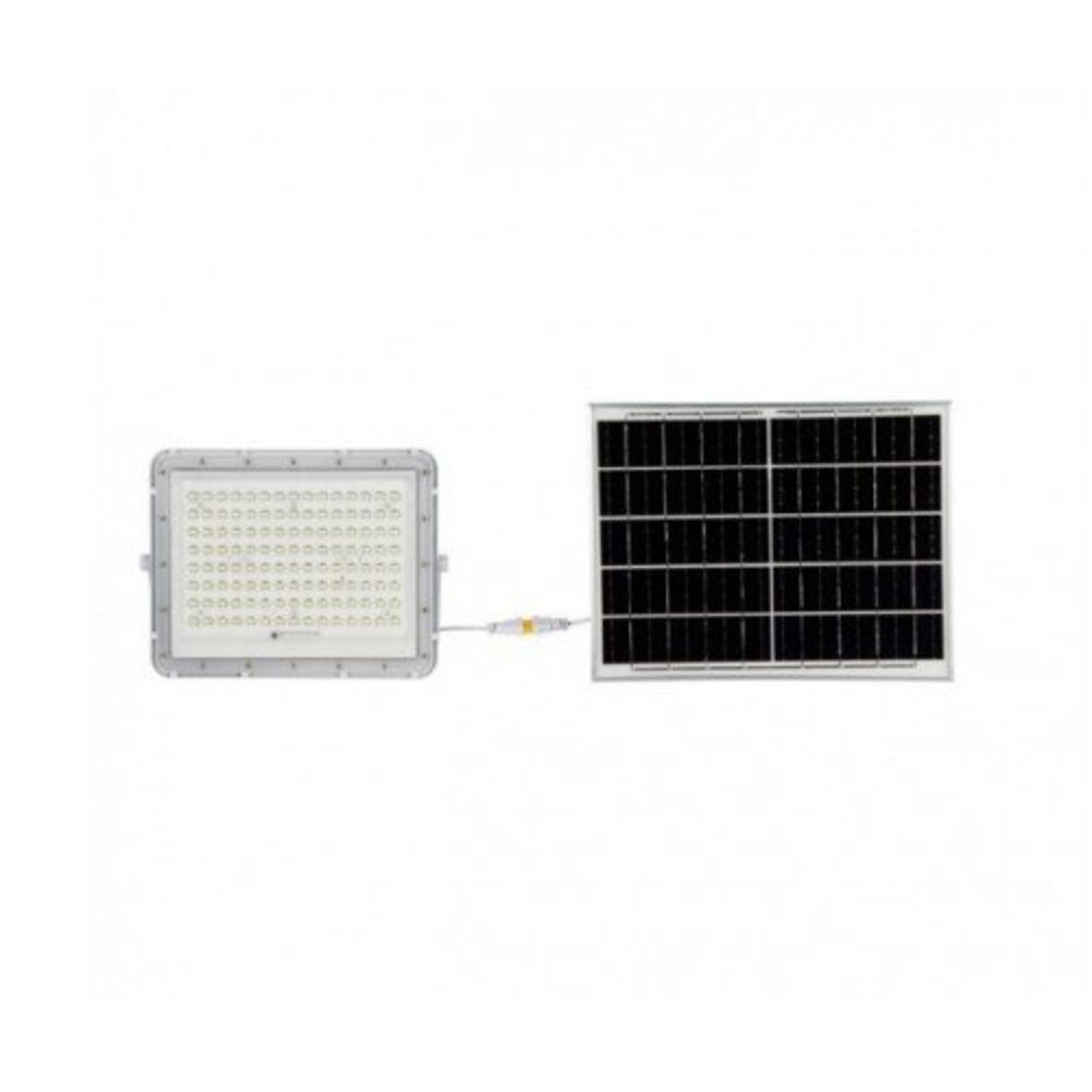 LED reflektor , 20 Watt , napelemes , távirányítós , hideg fehér , IP65 , fehér