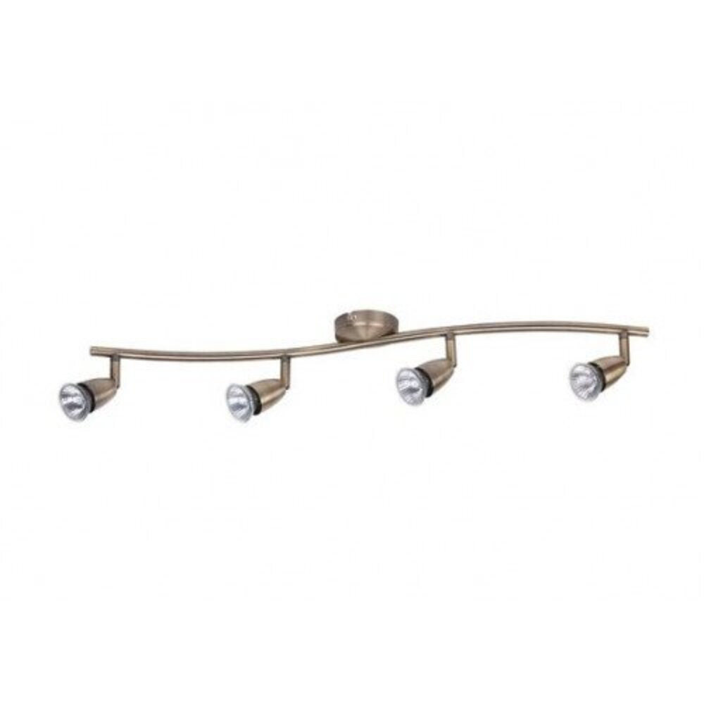 LED lámpatest , fali , 4 x GU10 foglalat , bronz , IP20 , Rábalux , Norman