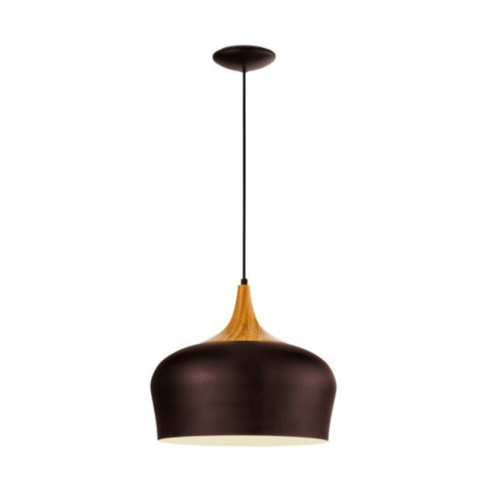 LED lámpa , függeszték , mennyezeti , barna , 35cm , E27 foglalattal , EGLO , OBREGON