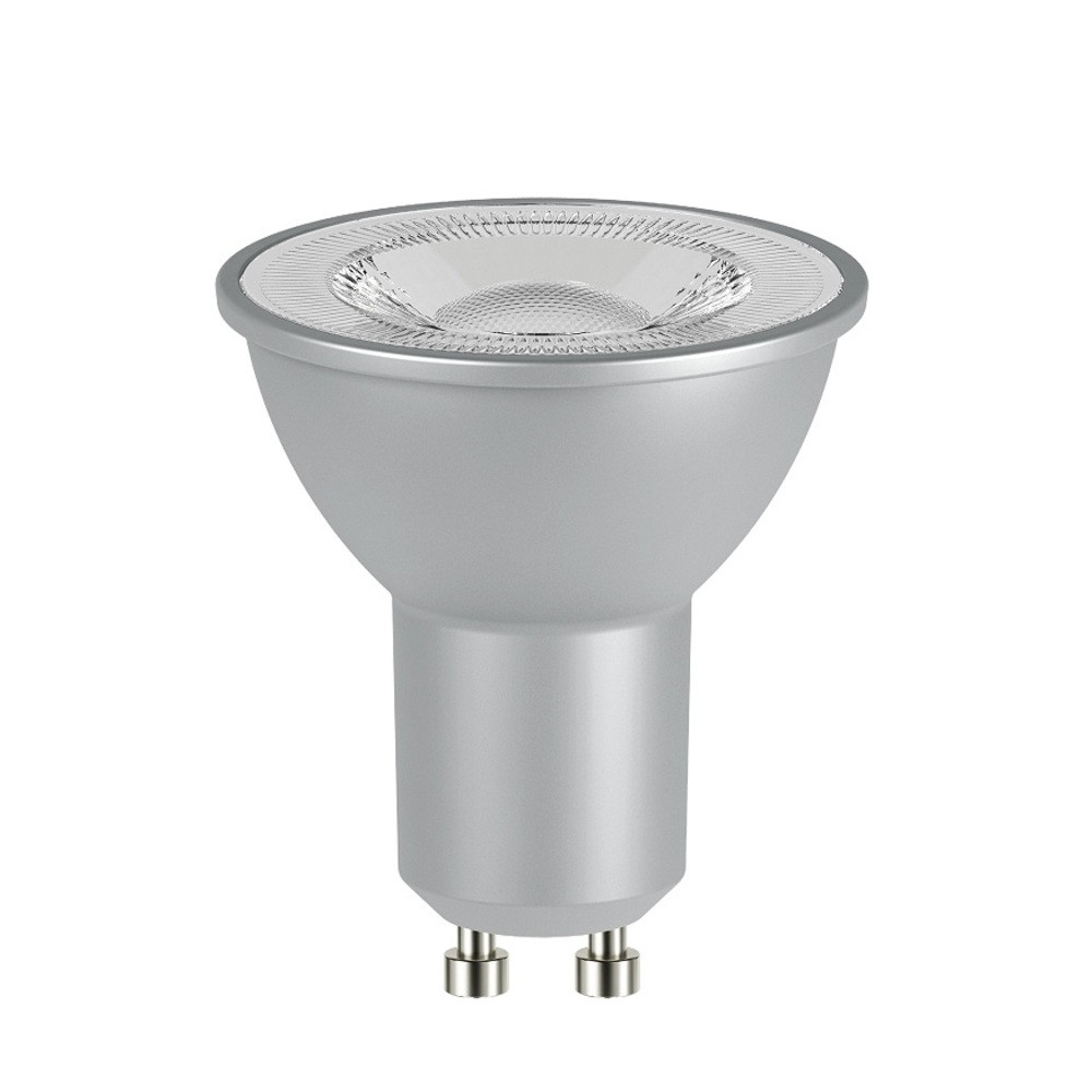 LED lámpa, égő, szpot, GU10 foglalat, CRI≥95, 580lm, meleg fehér, 2700K, ezüst, IQ-LED, Kanlux, 35243