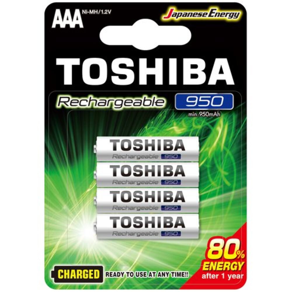 Ceruzaelem AAA (LR03) , 1.2 Volt , 4 darab , tartós , elem , tölthető , High Power , TOSHIBA