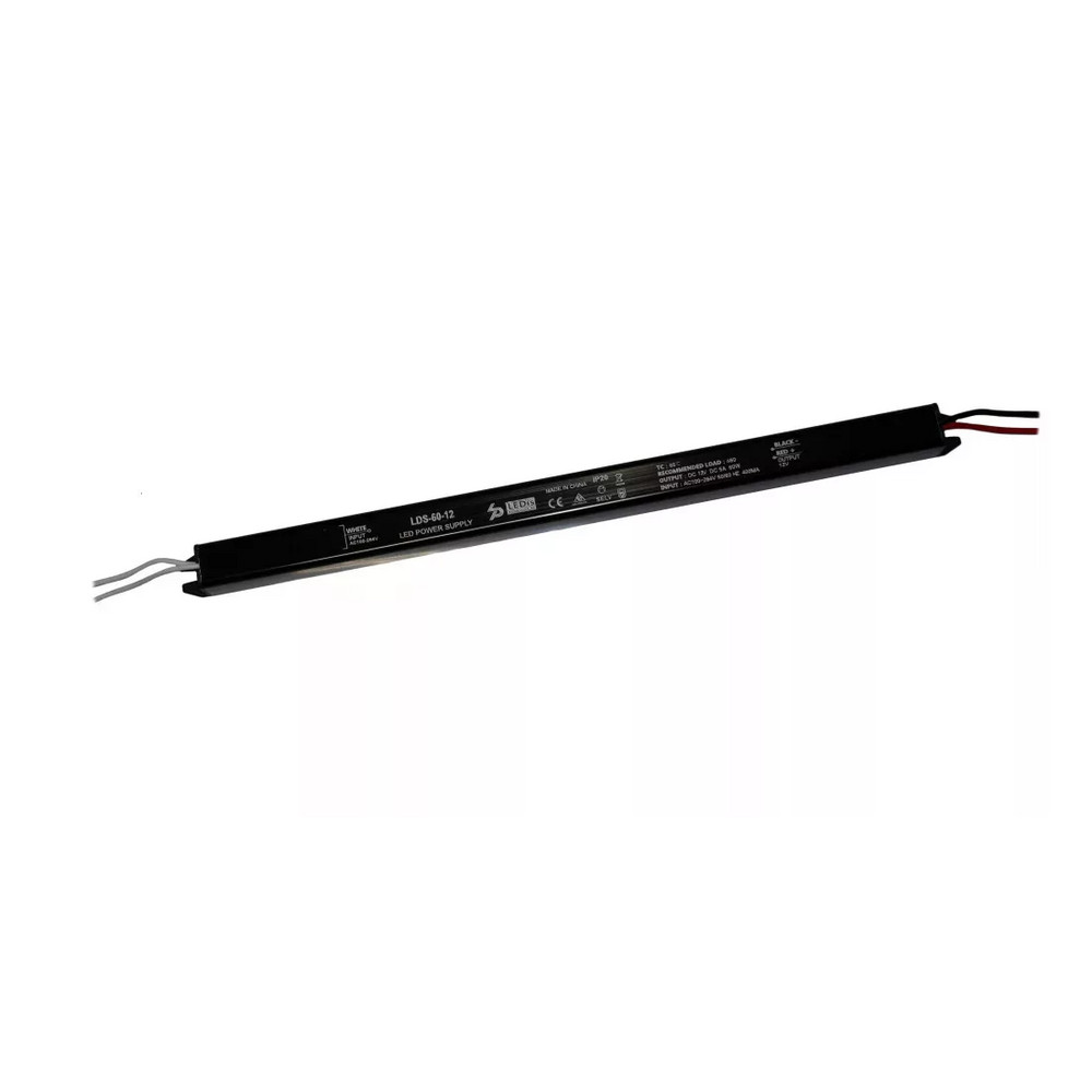 LED tápegység , 12 Volt , 60 Watt , 5A , ultra slim , 3+2 év garancia , LEDis , LDS-60-12