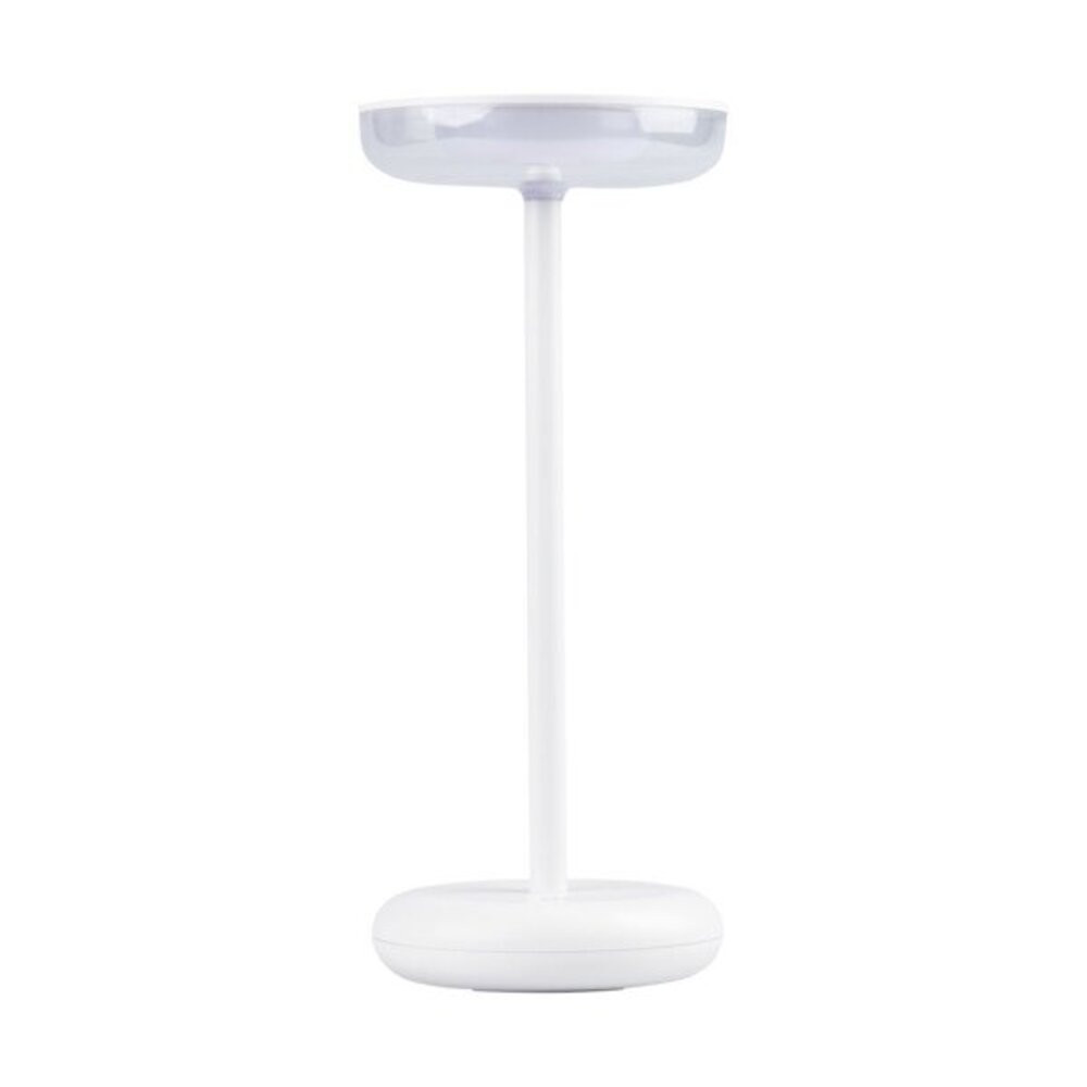 LED lámpa , asztali , hordozható , fehér , lekerekített , érintő kapcsoló , USB , dimmelhető , meleg fehér , IP44 , Kanlux , FLUXY