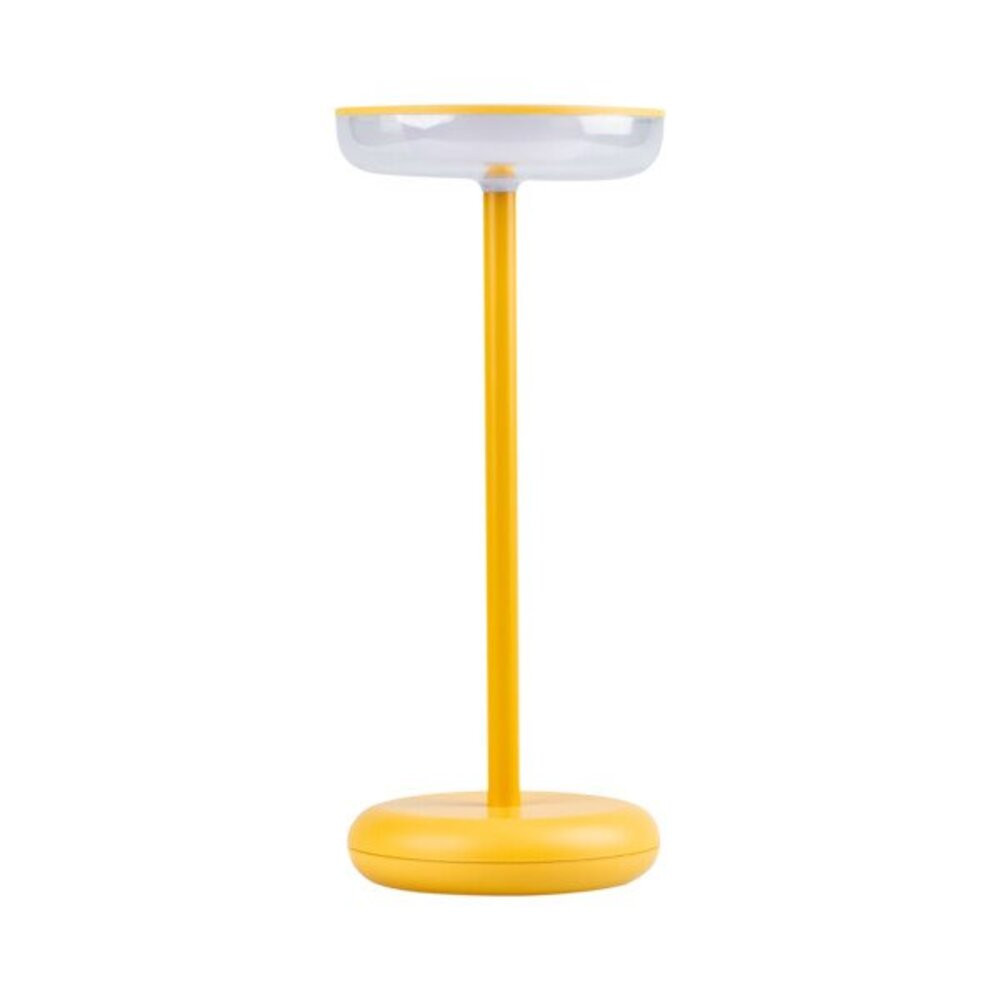LED lámpa , asztali , hordozható , sárga , lekerekített , érintő kapcsoló , USB , dimmelhető , meleg fehér , IP44 , Kanlux , FLUXY