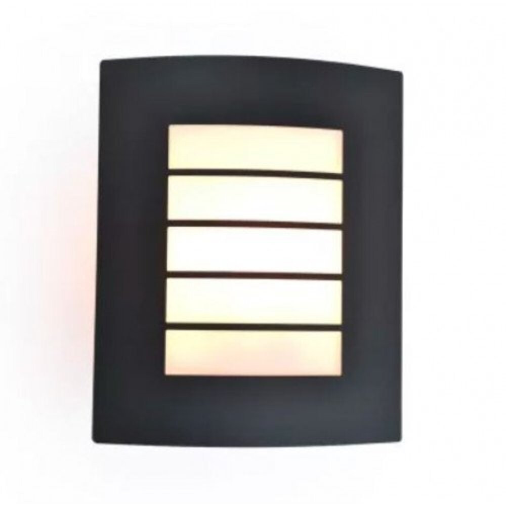 LED lámpatest , oldalfali , E27 foglalat , sötétszürke , kültéri , IP44 , LUTEC , SLIM