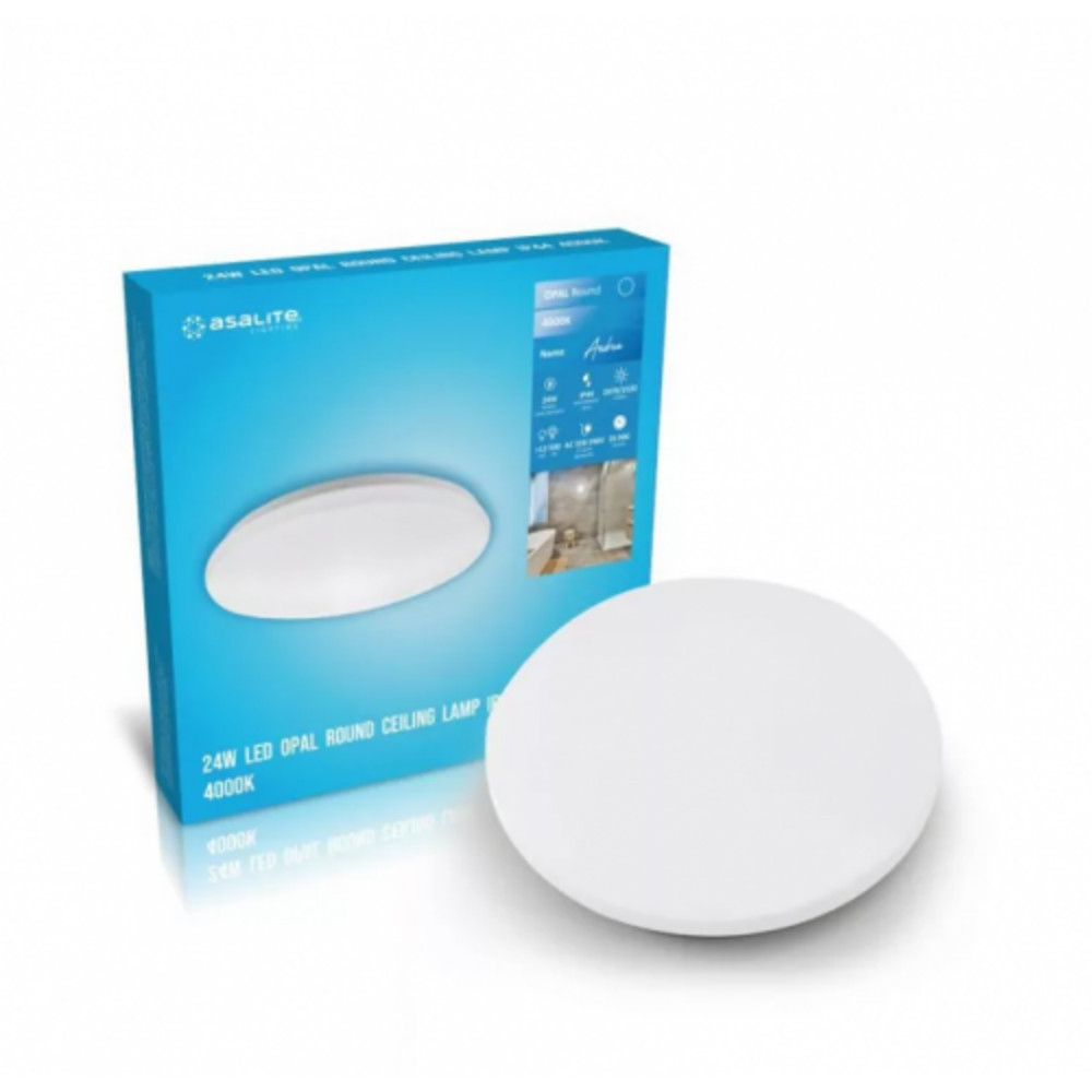 LED panel , mennyezeti lámpa , 24W , falon kívüli , kerek , természetes fehér , IP44 , Asalite Andrea