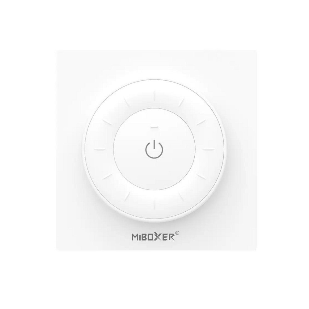 Vezeték nélküli , elemes , fali , tekerős ,fali konzollal , dimmer , tavirányító , mágneses , 2.4GHz , rádiófrekvenciás , CCT , fehér , Miboxer (Mi-Light) , K3