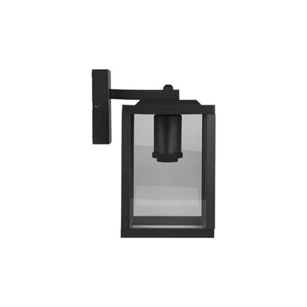 LED lámpa , fali lámpa , kültéri lámpa , fekete , IP44 , E27-es foglalattal , üveg , Lidio