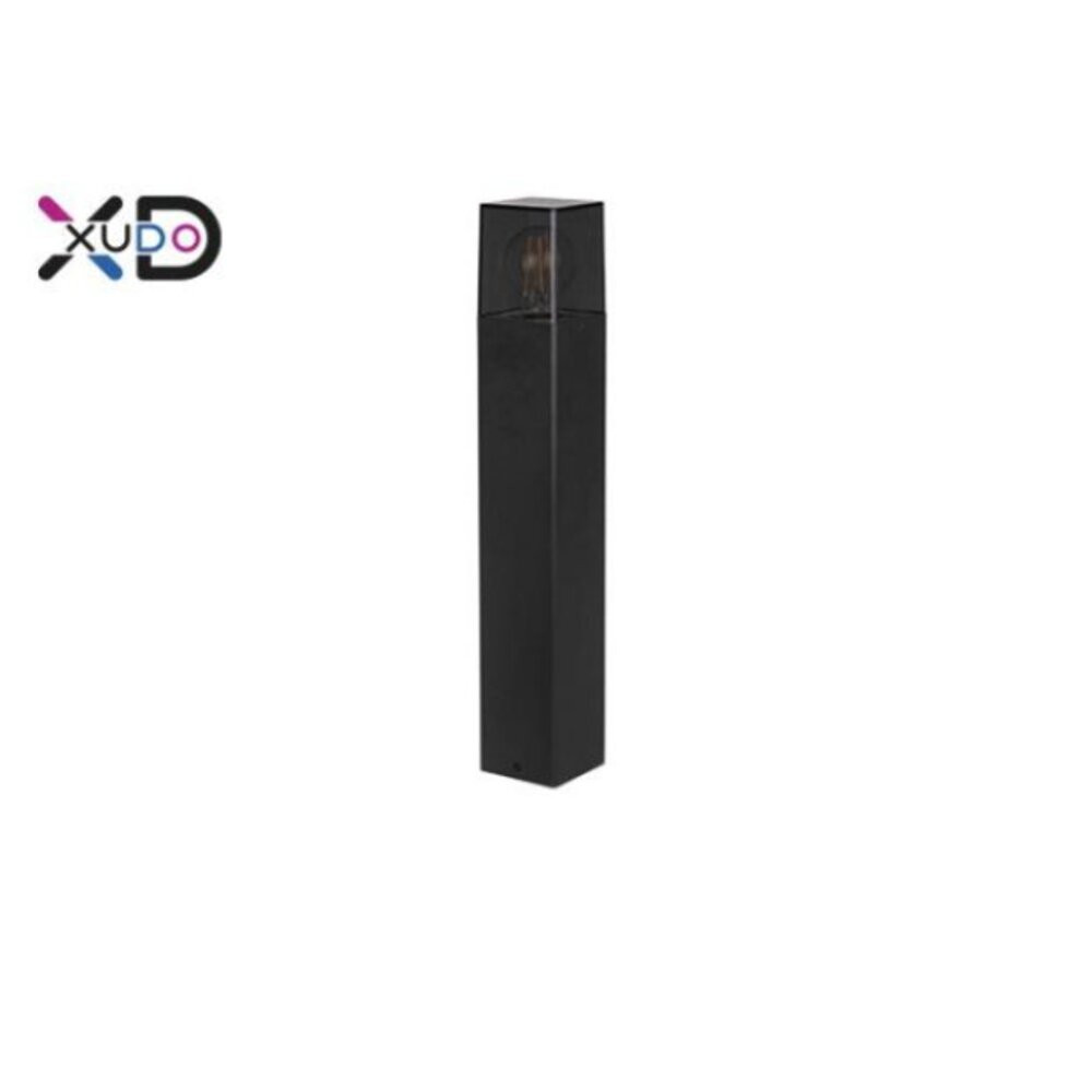 LED lámpa , állólámpa , kültéri lámpa , fekete , IP44 , E27-es foglalattal , üveg , 50cm , XUDO