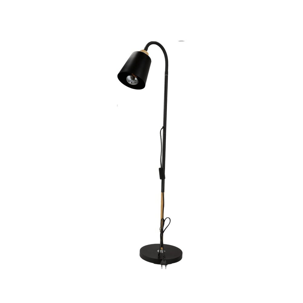 LED lámpa , állólámpa , állítható magasság , E27-es foglalattal , fekete , fa , Berge Vienna