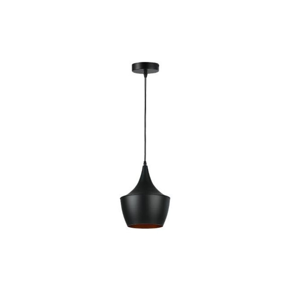 LED lámpa , függeszték , mennyezeti , fekete , arany , 23cm , E27 foglalattal , Karo