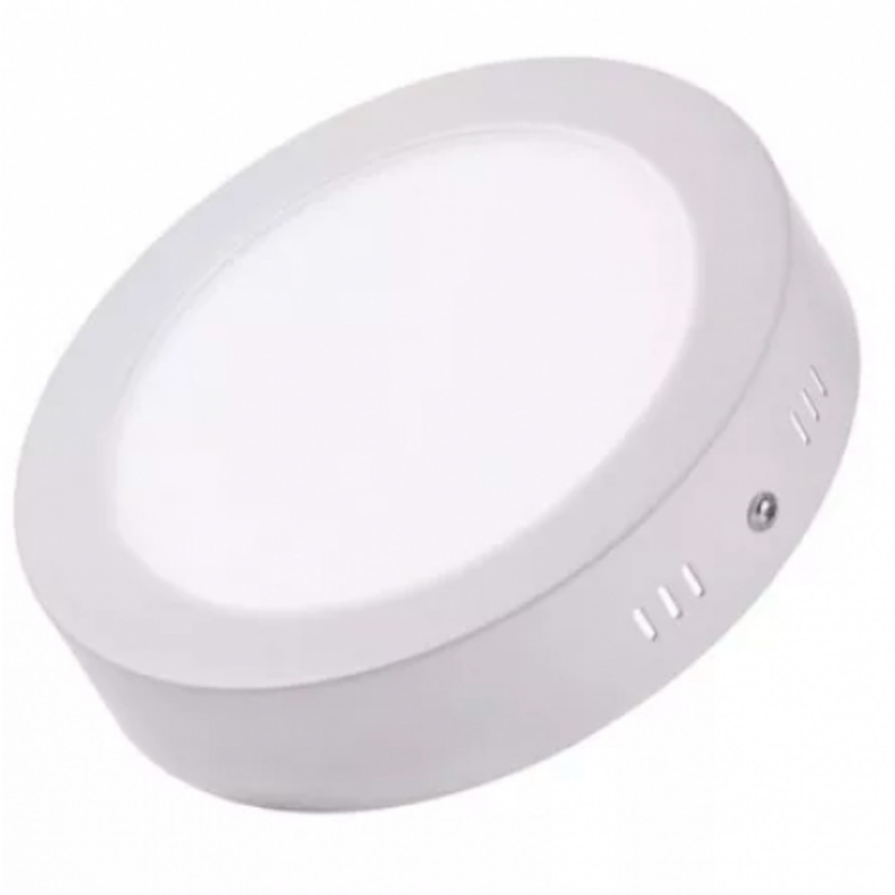 LED panel , 24W , falon kívüli , kerek , természetes fehér , Alumínium , fehér, Bright Solutions