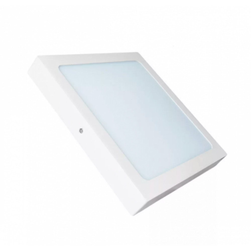 LED panel , 18W , falon kívüli , négyzet , természetes fehér , Alumínium , fehér, Bright Solutions