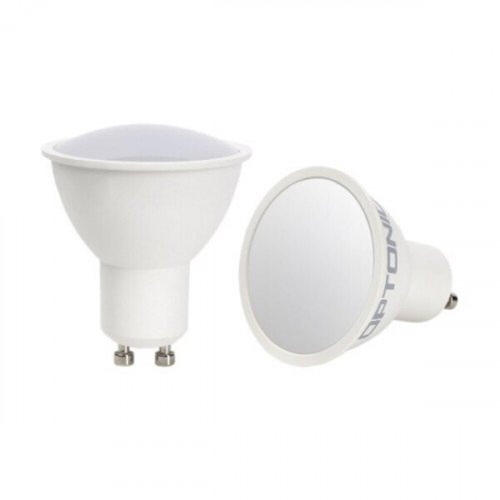 LED lámpa , égő , szpot , GU10 foglalat , matt előlappal , 110° , 9.5 Watt , természetes fehér, Optonica