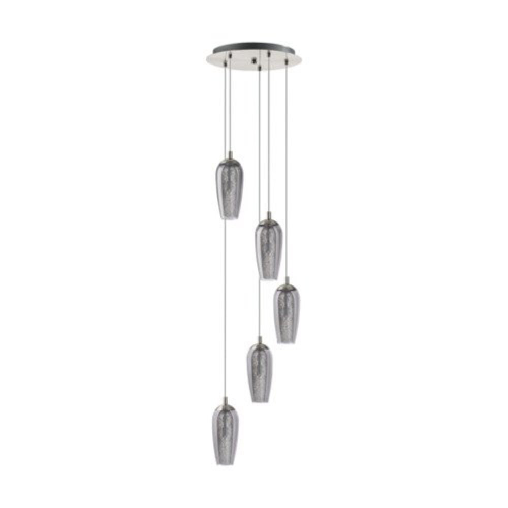 EGLO , 96345 , FARSALA , függeszték , G9 , 5X3W , IP20 , áttetsző fekete, átlátszó
