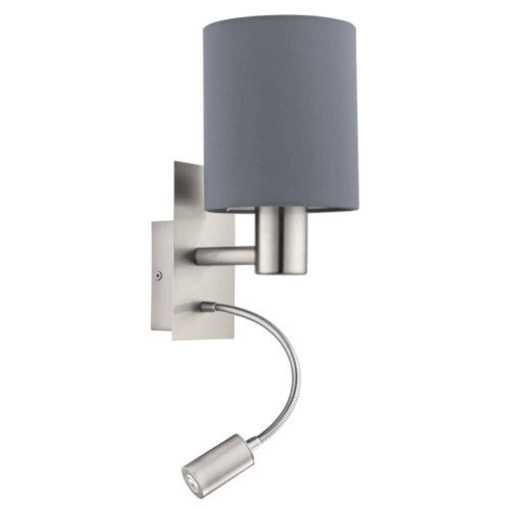 EGLO , 96479 , PASTERI , fali lámpa , 3000 K , E27 , 1X40W , IP20 , szürke