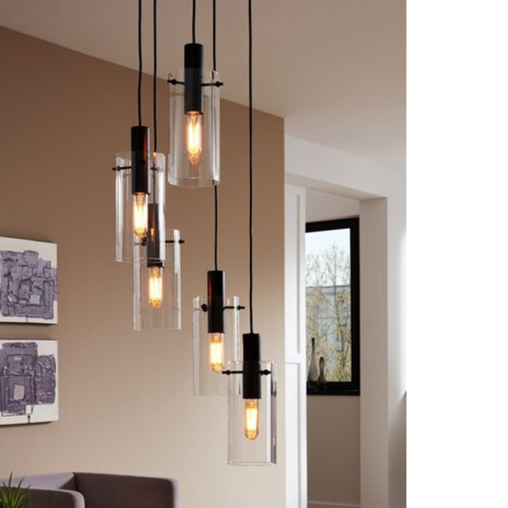 EGLO , 97368 , MONTEFINO , függeszték , E27 , 5X60W , IP20 , átlátszó
