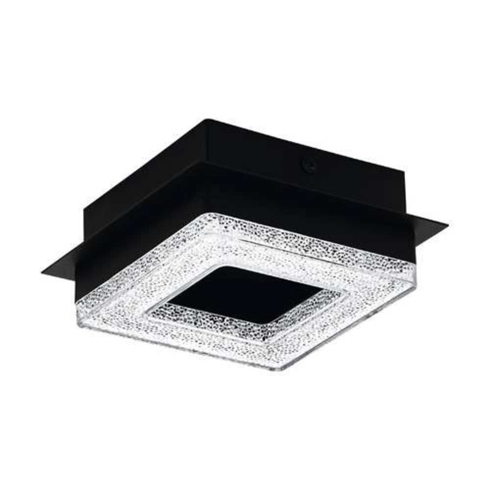EGLO , 99324 , FRADELO 1 , fali-mennyezeti lámpa , 3000 K , LED , 1X3,2W , IP20 , fekete, átlátszó